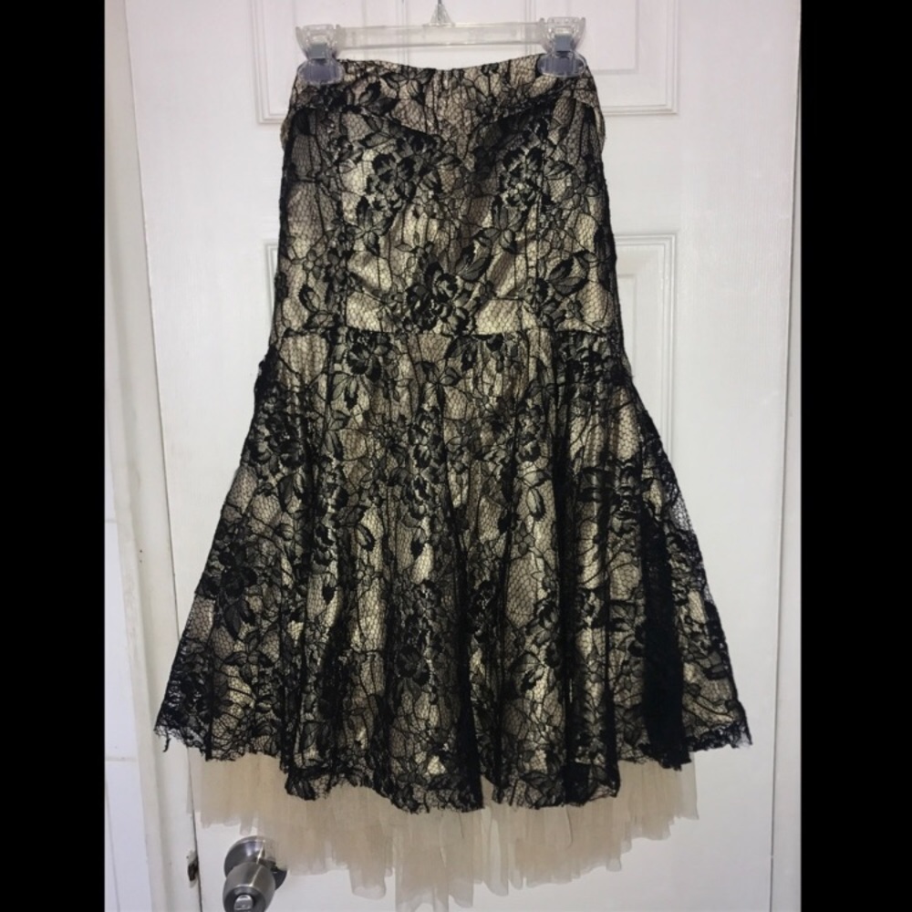 Gold/black tulle ballerina dress